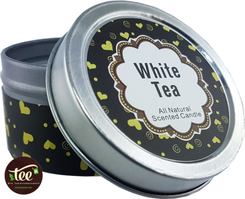 Duftkerze 4 cm Dose White Tea